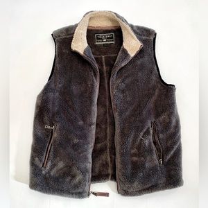 True Grit Grey Sherpa Vest